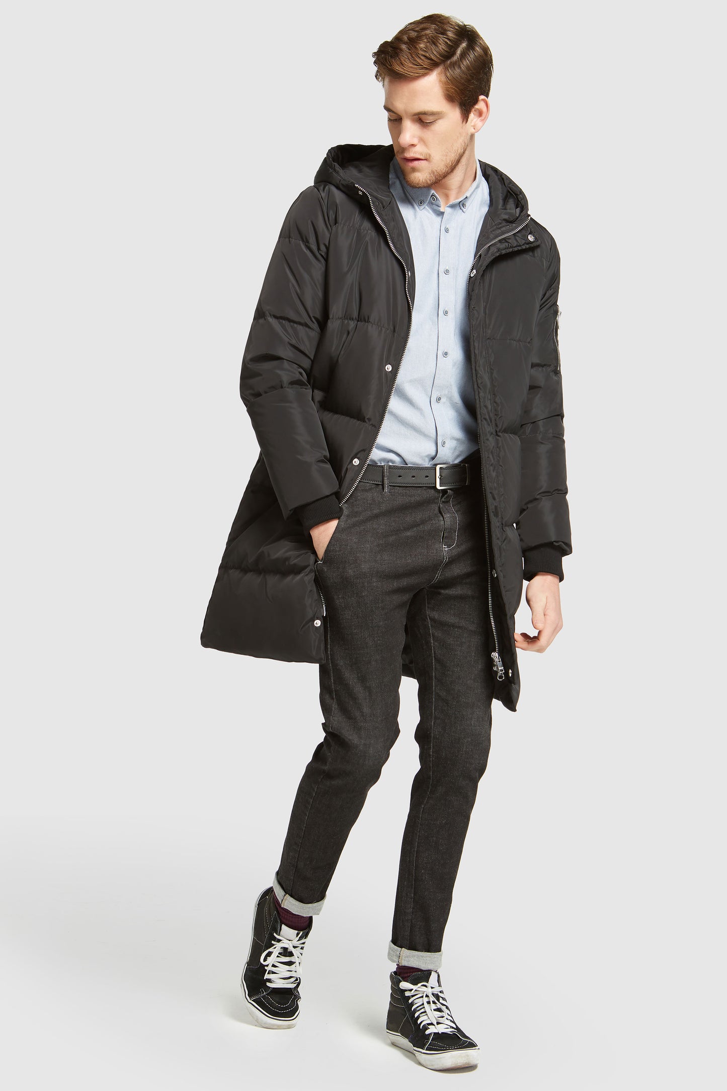 Knee Length Winter Thickened Down Jacket