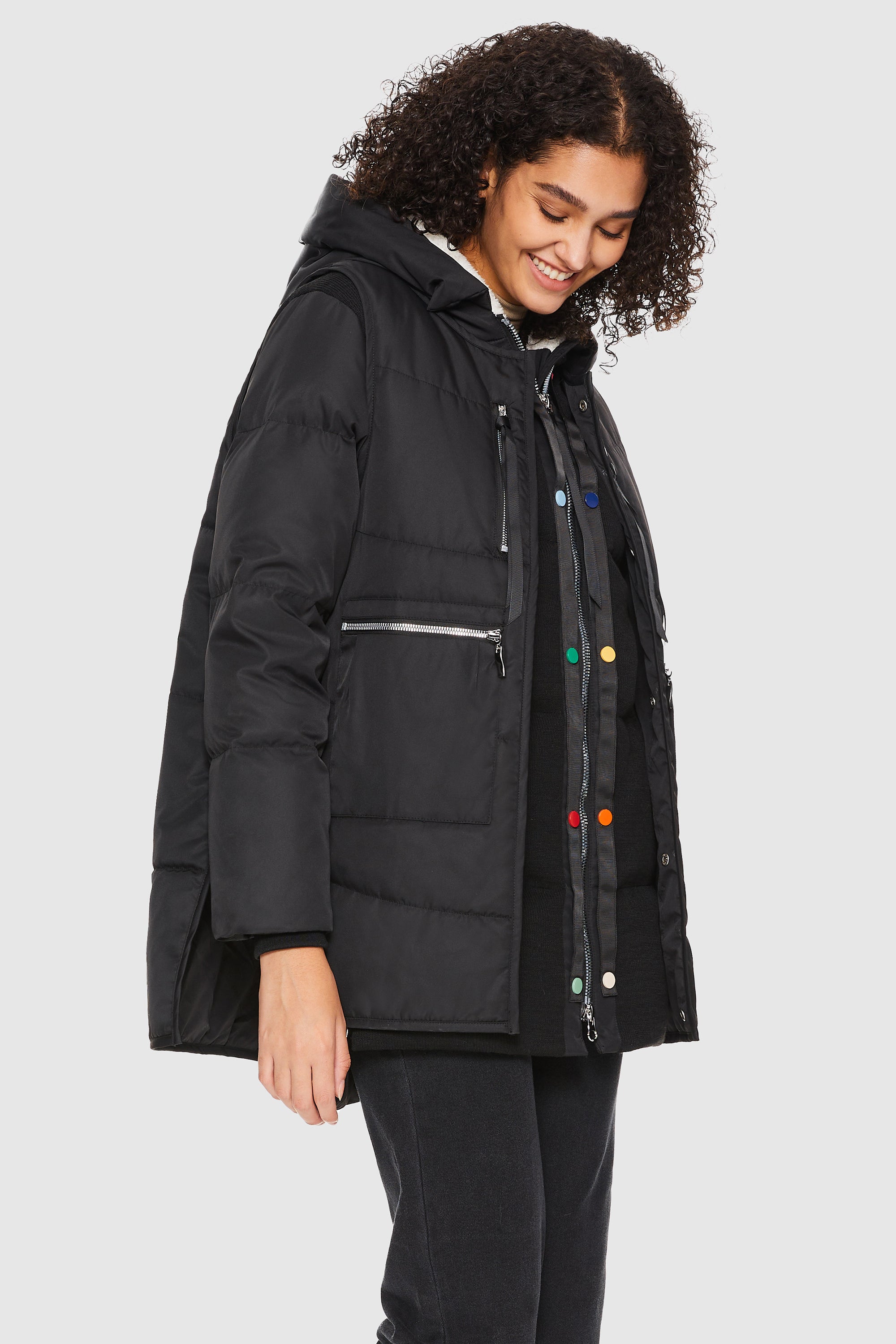 092 Universe O-Lab Thickened Puffer Jacket with Detachable Vest