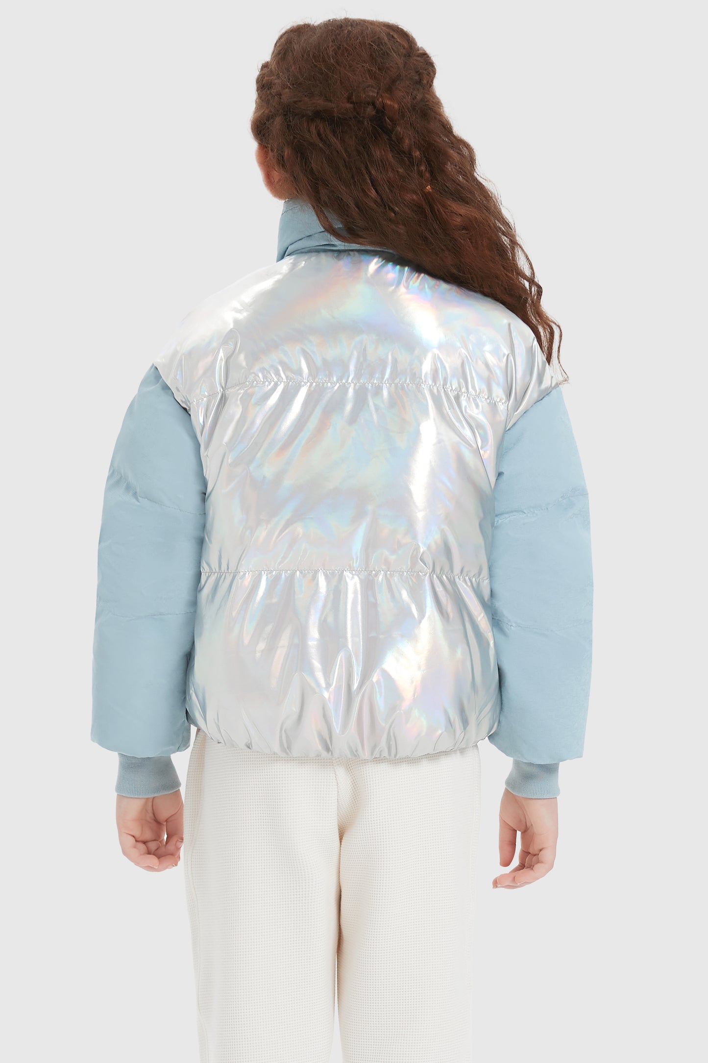 Puff-O Colorlay Kid's Cropped Puffer Jacket