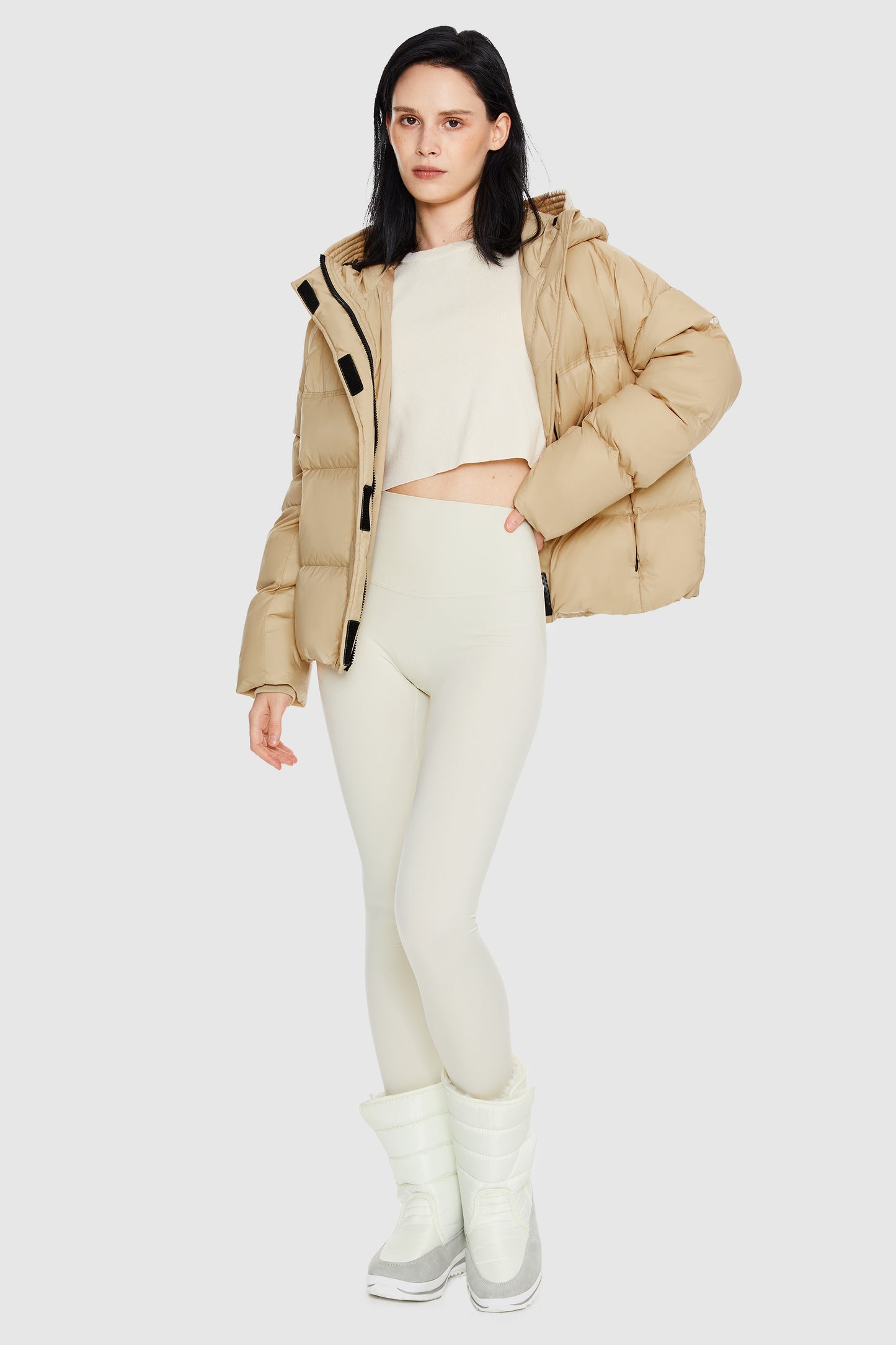 Lightweight Cropped Down Coat