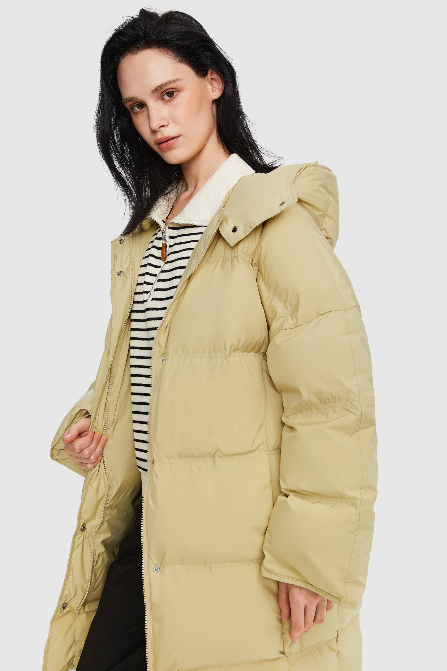 Puffy Puffer Jacket with Detachable Hood