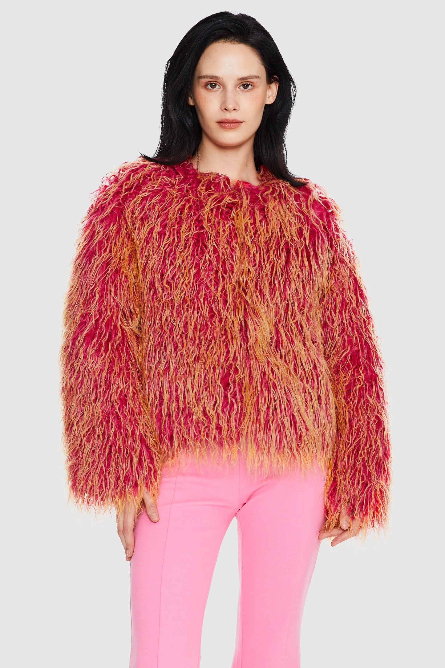 Winter Shaggy Jacket - Two-Color Gradient