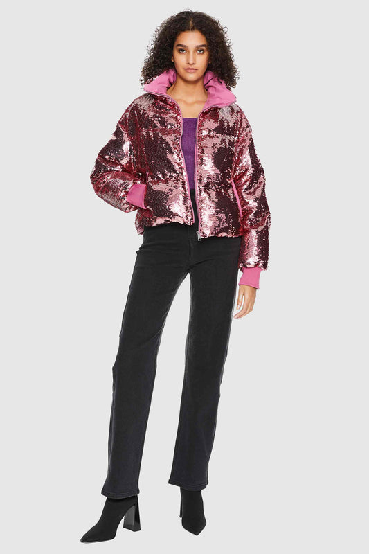 Puff-O O-Lab Shiny Sequin Stylish Glitter Jacket