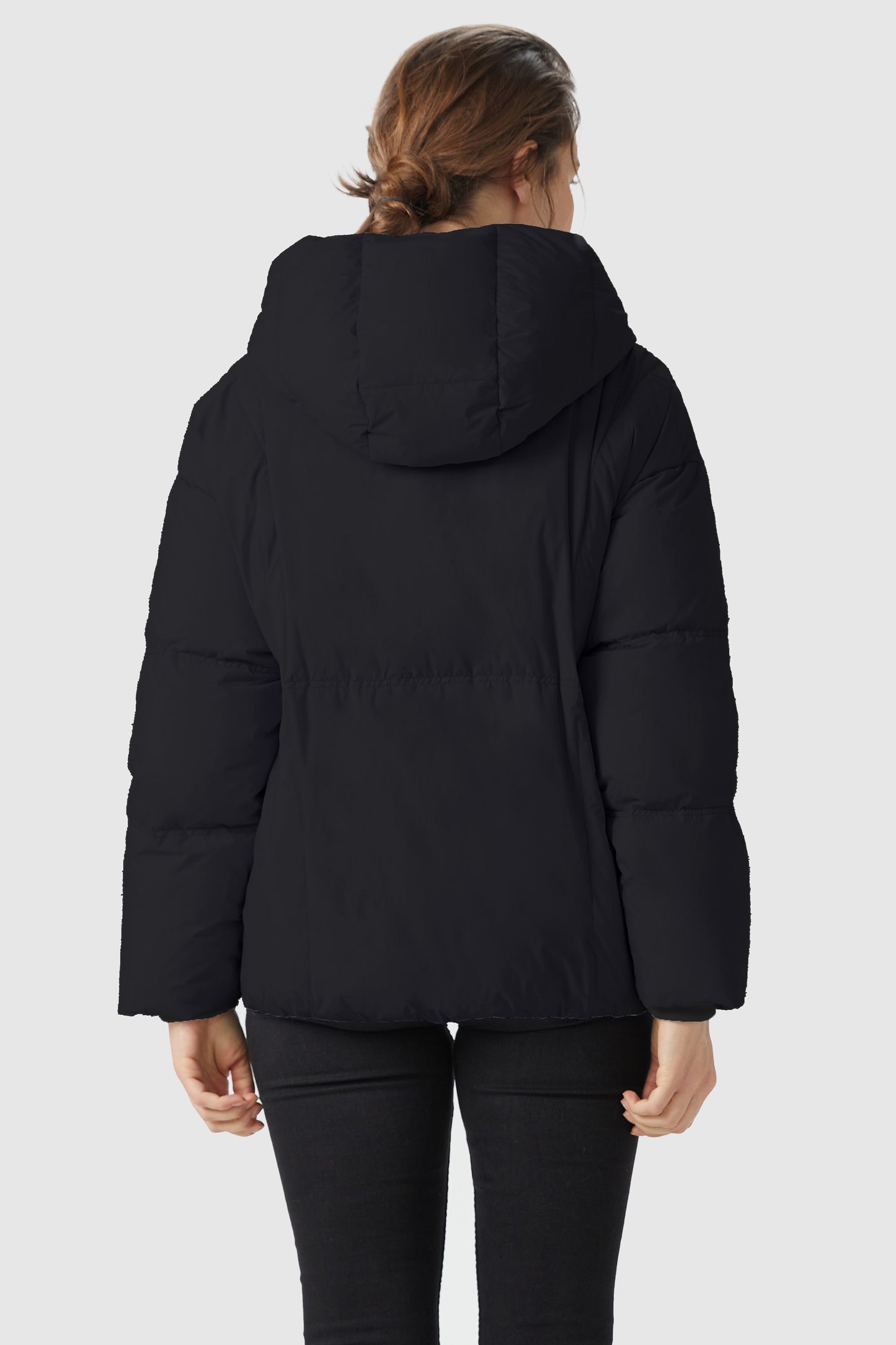 Ultra-Short Puffer Coat with Hood