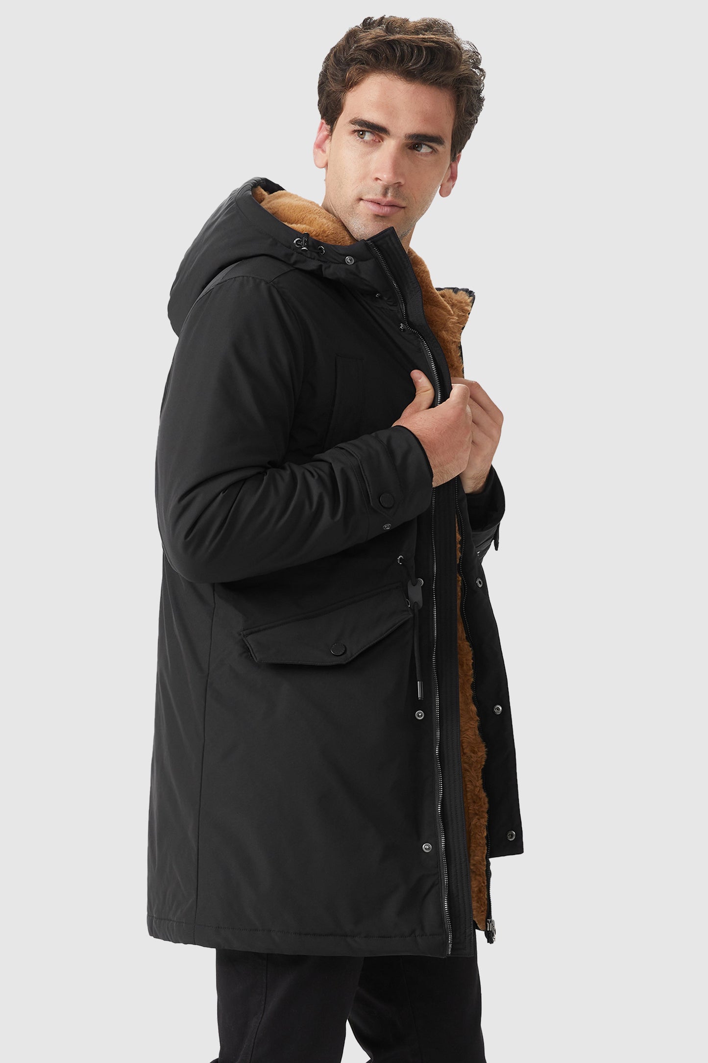 Winter Thicken Parka Jacket with Fleece Lined