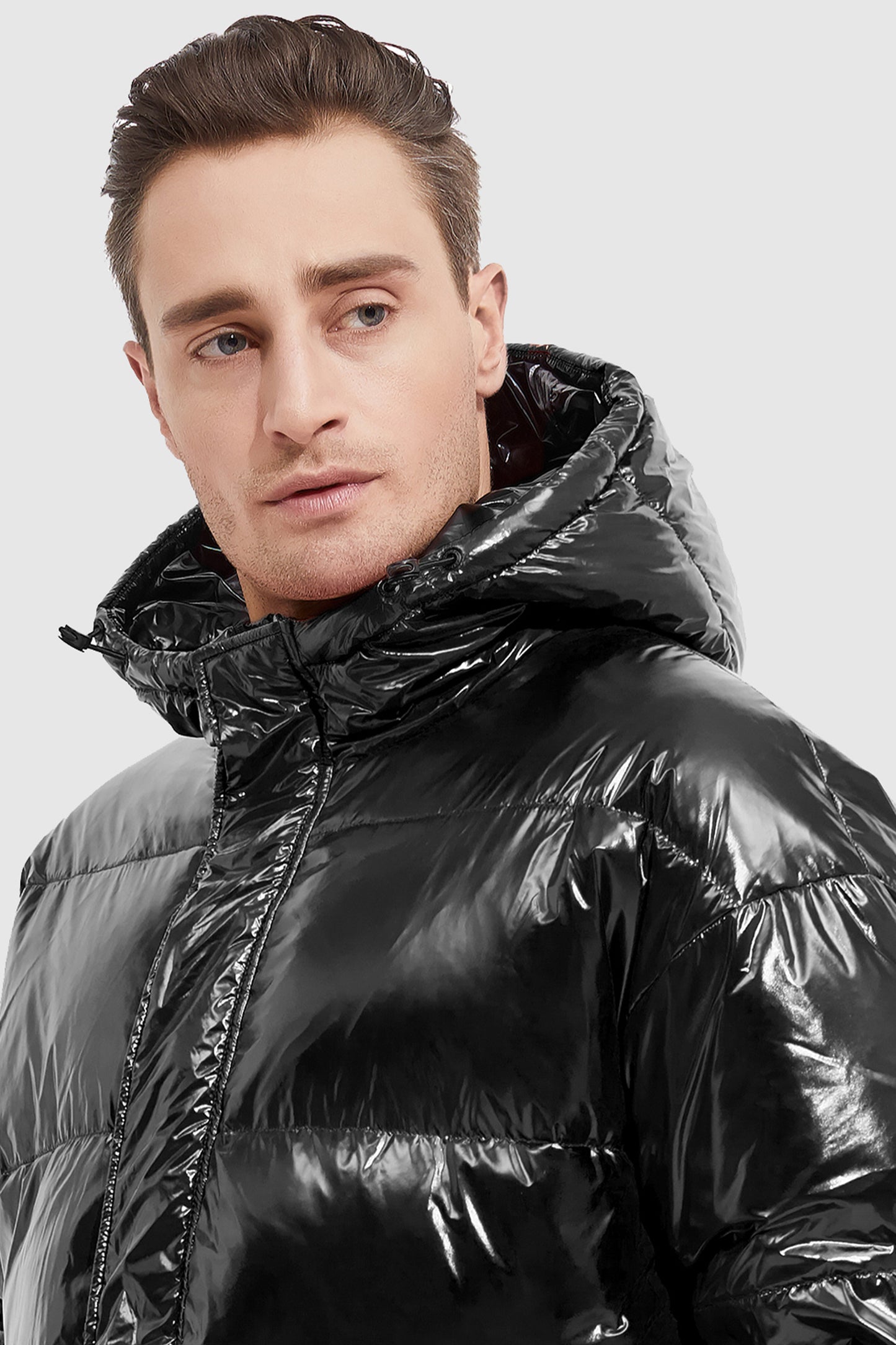 Stand Collar Shiny Down Jacket