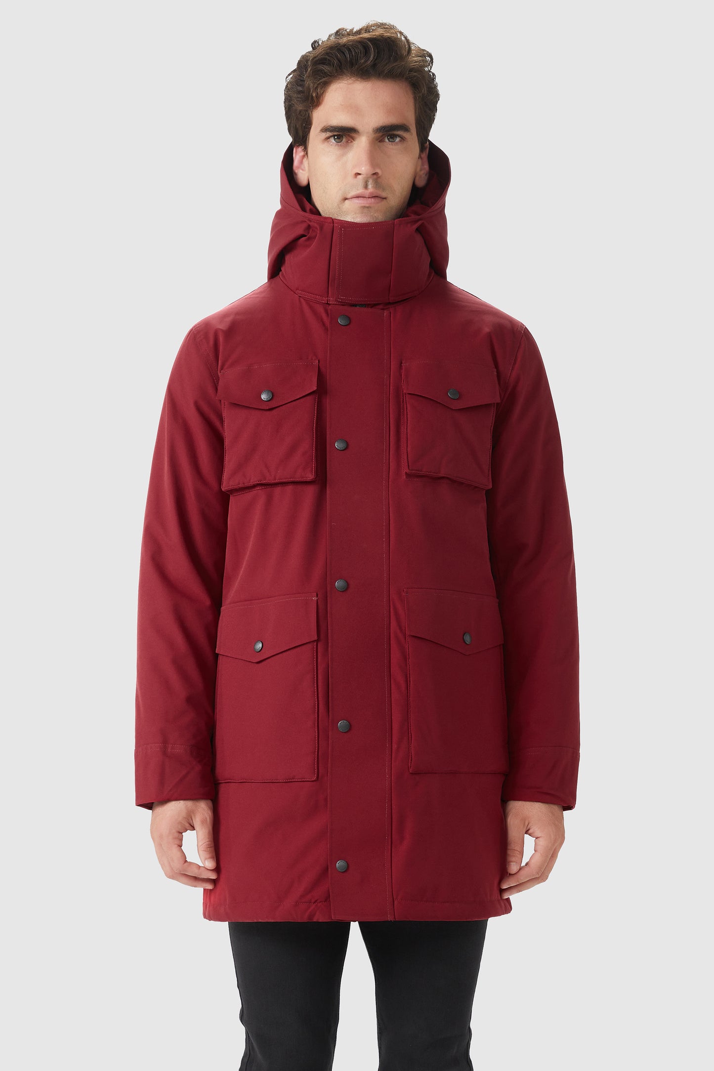 Windproof Warm Hooded Down Jacket