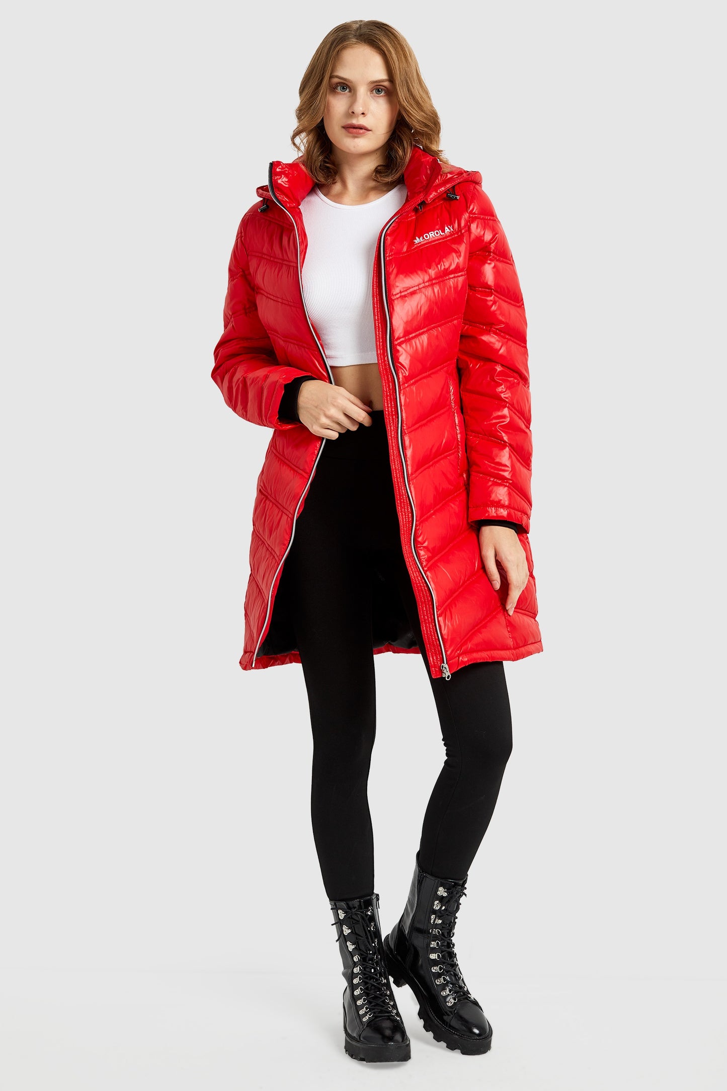 Long Quilted Hooded Puffer Down Jacket